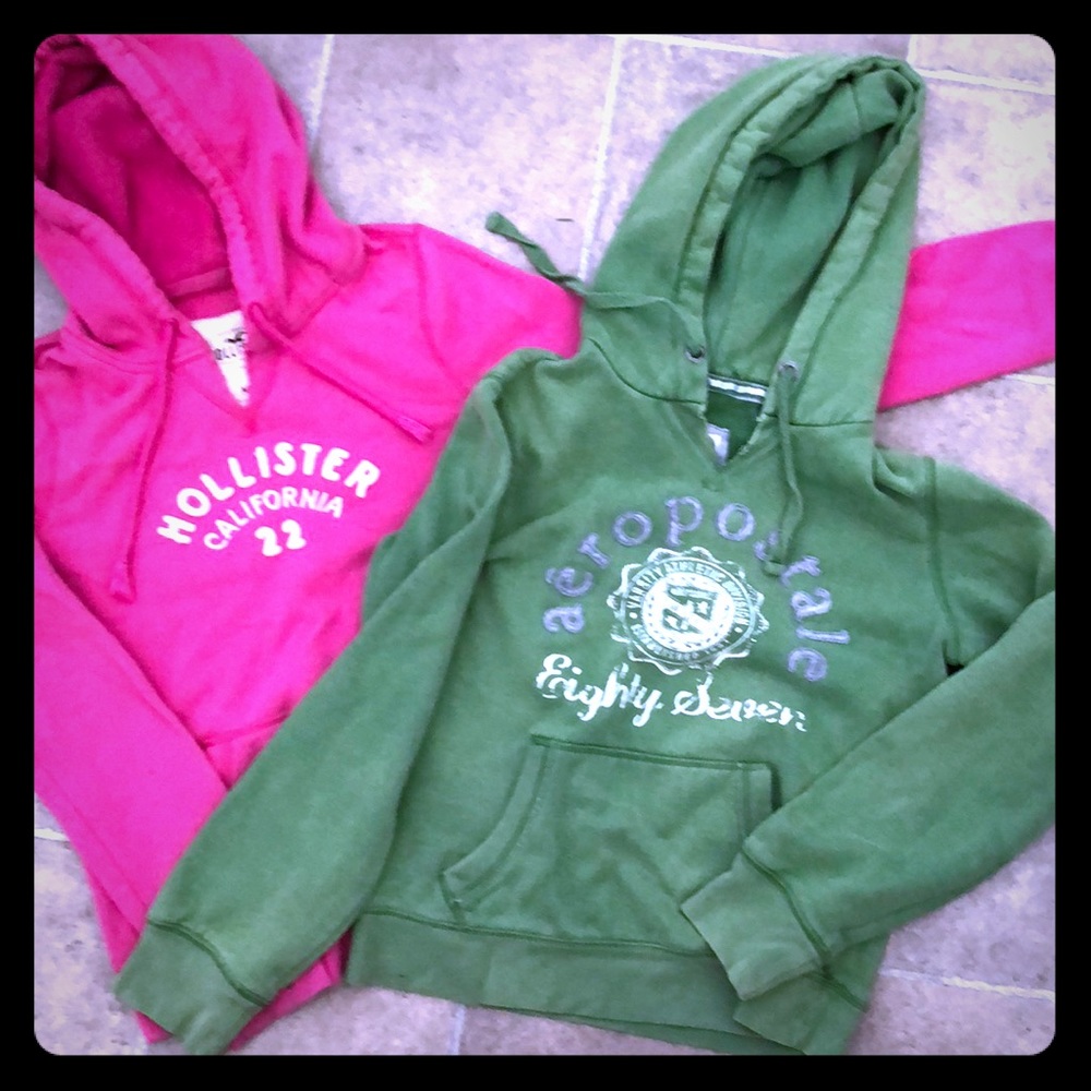 Two  Hoodies Hollister & Aeropostale